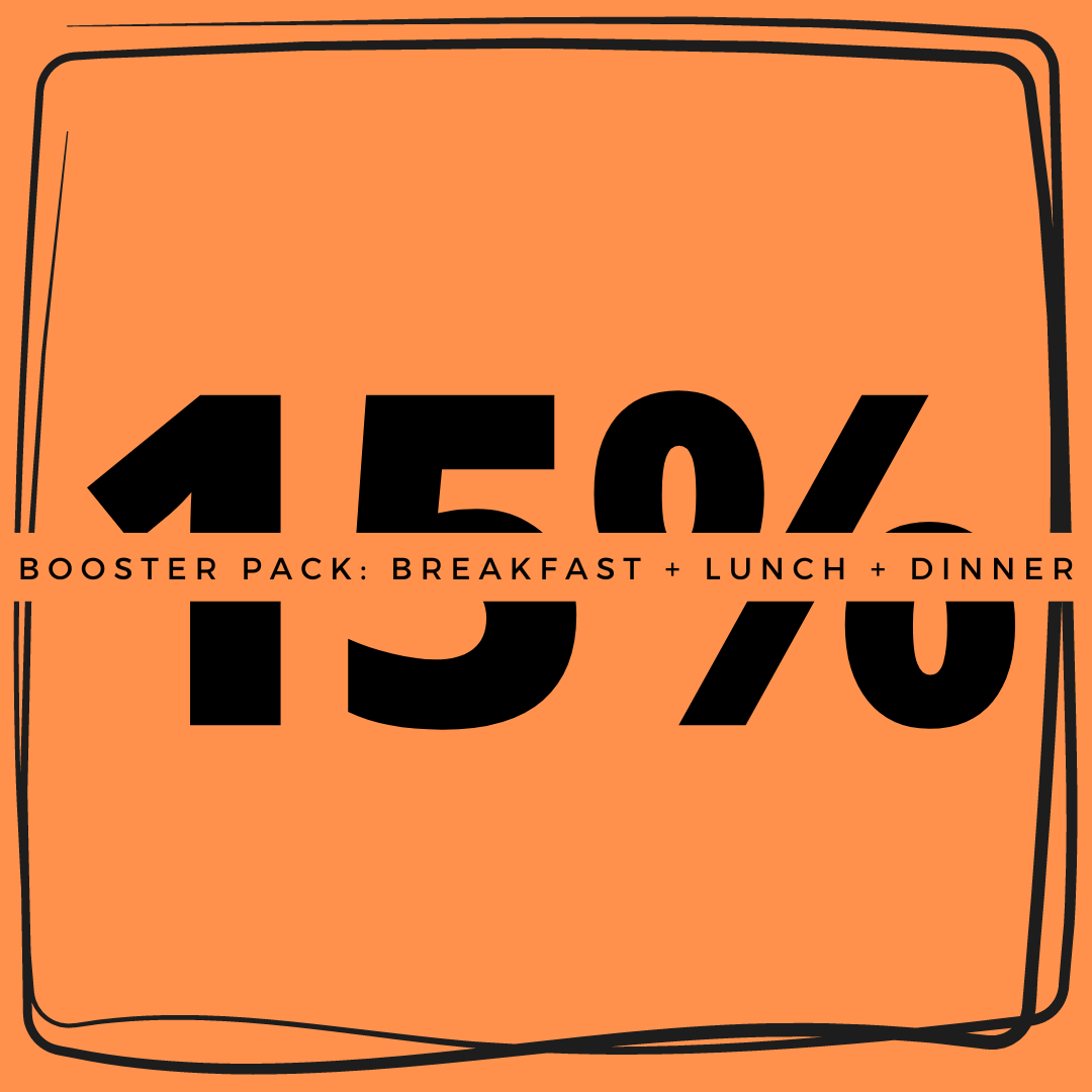 booster pack: breakfast + lunch + dinner | jetpack preps
